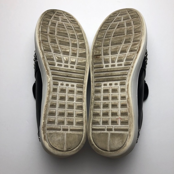 STEVE MADDEN "Smash" Slip on Sneakers Black Silver Studs Size 7.5 - Picture 5 of 6